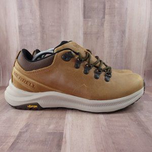 Merrell Hiking Shoes Mens 7 Womens 8.5 Ontario Low Brown Leather Vibram Sole EUC